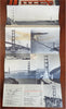 Golden Gate Bridge San Francisco c. 1939 folding car map & brochure travel guide