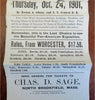 Pan-American Exposition Guided Tour Broadside 1901 advertising hand bill from MA