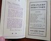 Boston Travel Book Stranger's Directory 1930 sightseeing guide w/ city plan