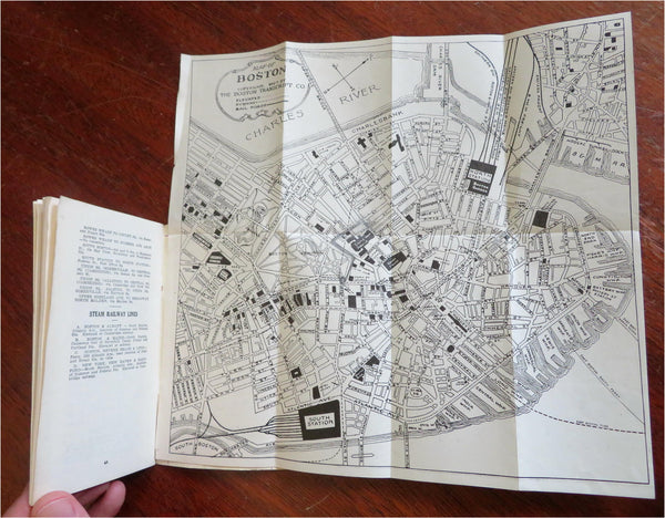 Boston Travel Book Stranger's Directory 1930 sightseeing guide w/ city plan