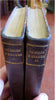 Divine & Moral Emblems 1824 Quarles illustrated 2 vol. leather set w/ 79 plates