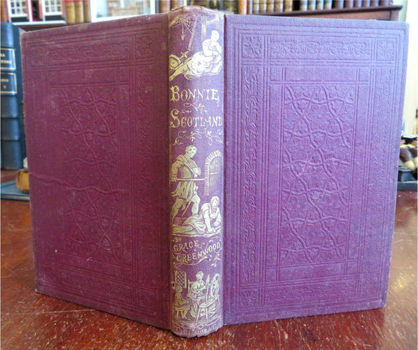 Scotland History Poetry Biographies 1868 Greenwood pictorial spine book