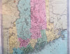 Maine State Map 1835 David Burr & Illman fine framed map original hand color