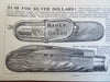 Maher & Grosh Whistle Pen Knives advertising hand bills c. 1889 lot x 2 American