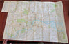 Central London City Plan c. 1910-30's Bartholomew linen backed large map