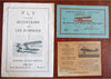 Early Airplane Tours biplanes 1920's Flight Souvenir Tickets lot x 3 items