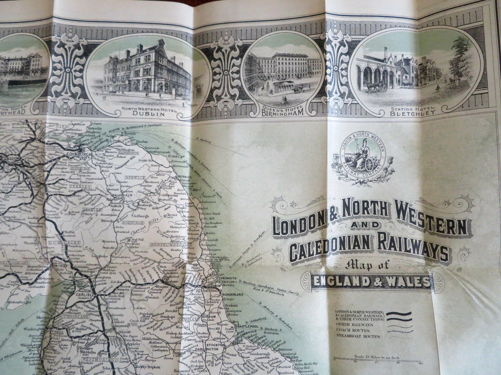 Scotland hotels picture map Scottish Vacation 1914 Caledonia Railway Co. guide