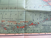 Alaska large color folding pocket Map c.1950's Rand McNally