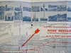 Riggs' Restaurant New York City Promotional Folding Map c. 1925 vintage advert
