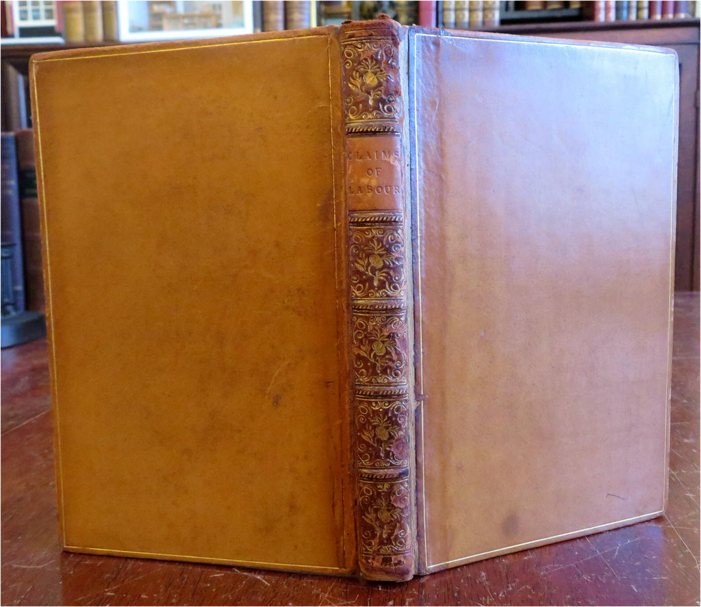 Claims of Labor workers 1844 Pickering Arthur Helps worker's rights leather book