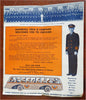 Chicago cartoon map c.1940's Marshall Field Bus Gray Line tourist promo brochure