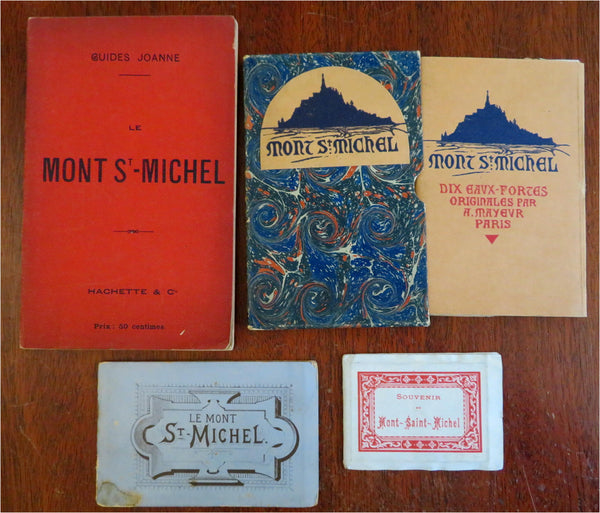 Mont Saint-Michel Normandy France Lot x 4 tourist guide & souvenirs c. 1900-20's