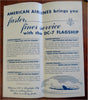 American Airlines Souvenir Informational lot c. 1954 time tables & ephemera