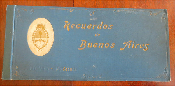 Buenos Aires Argentina c.1900 souvenir tourist album 60 views street scenes