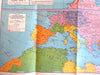 World War II World Map Theaters of Operation c. 1941-45 Sunoco promotional map