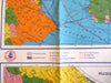 World War II World Map Theaters of Operation c. 1941-45 Sunoco promotional map