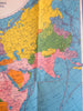 World War II World Map Theaters of Operation c. 1941-45 Sunoco promotional map