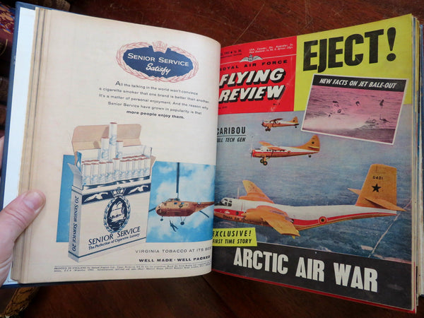 Royal Airforce Flying Review 1962-63 bound collection 20 issues period ads jets