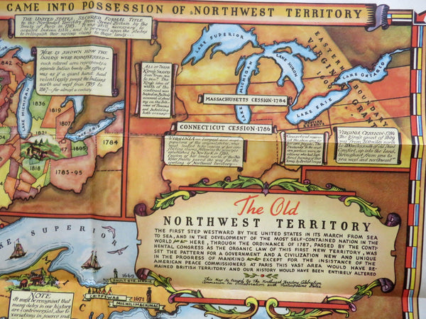 Northwest Territory Celebration Promotional Brochure c. 1937 pictorial map