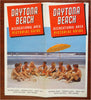 Daytona Beach Florida cartoon pictorial map c.1960's illustrated promo brochure