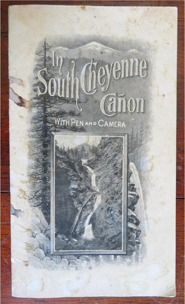 South Cheyenne Canyon Colorado Vacation Spot 1900-20 illustrated tourist promo