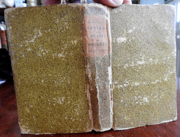 Boileau Satires & Collected Works 1756 rare French publisher boards binding