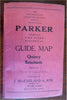 Quincy Massachusetts pictorial city plan 1938 Parker scarce pocket folding map