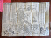 Quincy Massachusetts pictorial city plan 1938 Parker scarce pocket folding map