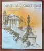 Charlottesville Virginia 1940's map brochure Monticello Lewis & Clark Monument