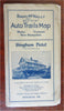 Maine New Hampshire Vermont Automobile c. 1930's folding pocket tourist road map