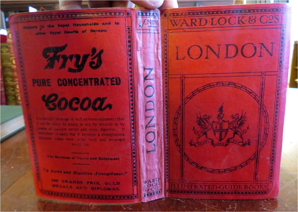 London & Its Environs 1911 illustrated travel guide w/ folding maps & city plans
