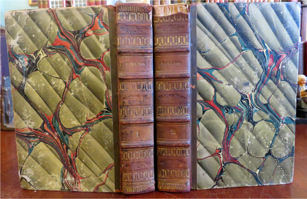 Comte Hamilton Collected Works 1825 French rare leather 2 vol. set