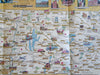 Massachusetts Promotional Travel cartoon map c. 1965 tourist souvenir map