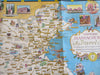 Massachusetts Promotional Travel cartoon map c. 1965 tourist souvenir map