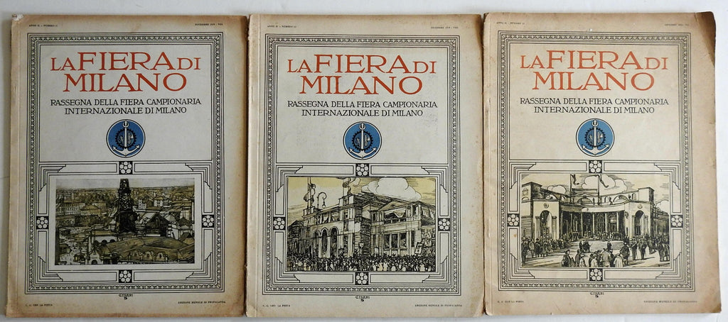 Milan Italy International Fair 1929 Lot of 3 rare illustrated trade magazines