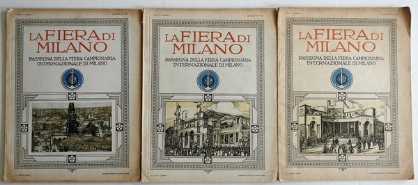 Milan Italy International Fair 1929 Lot of 3 rare illustrated trade magazines