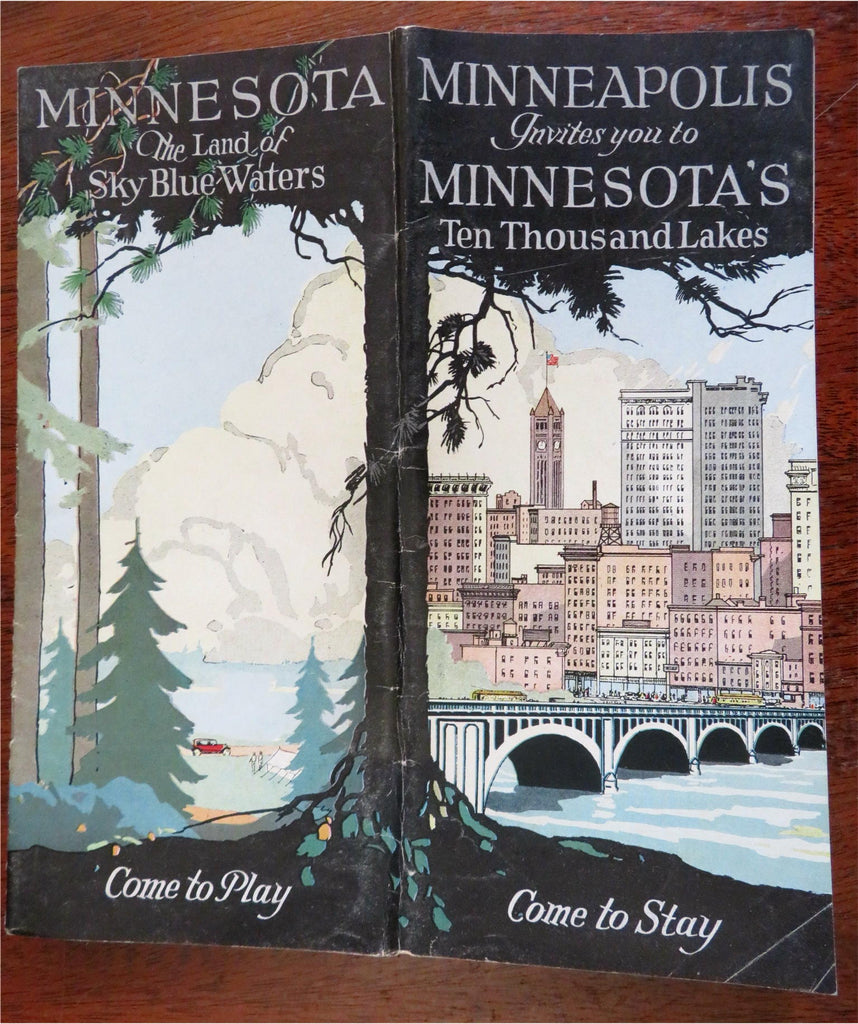 Minneapolis Minnesota Vacation Brochure 1925 pictorial city promo advertisement