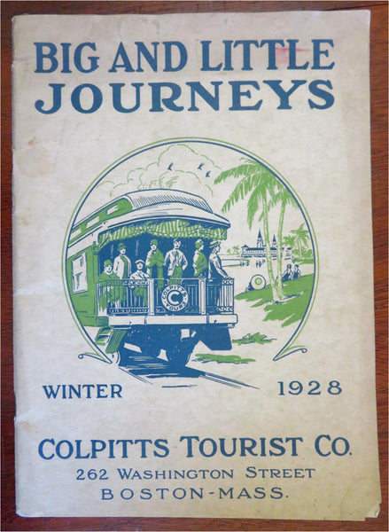 Colpitt's Tourist Vacations 1928 Boston Mass. Travel Brochure Ocean Liners