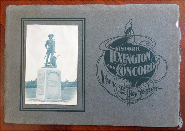 Lexington & Concord Massachusetts 1903 illustrated souvenir album w/ map