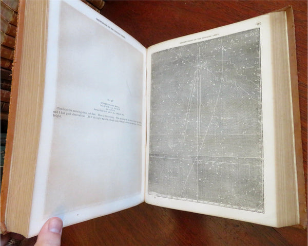 Perry's Expedition to Japan 1856 Night Sky Observations Star Charts leather book