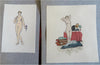 Vintage Erotica Female Nudes c. 1920's-30's Lot x 10 small hand color prints