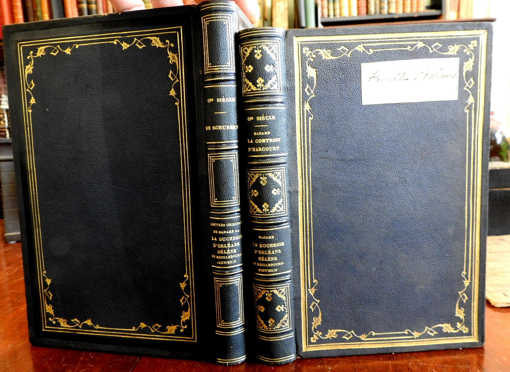 Queen France Helene de Mecklenburg-Schwerin 1859 Collected Letters 2 vol leather