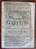 New England Pathfinder Railway Guide 1849 pocket travel book time tables ads