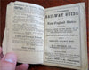 New England Pathfinder Railway Guide 1849 pocket travel book time tables ads