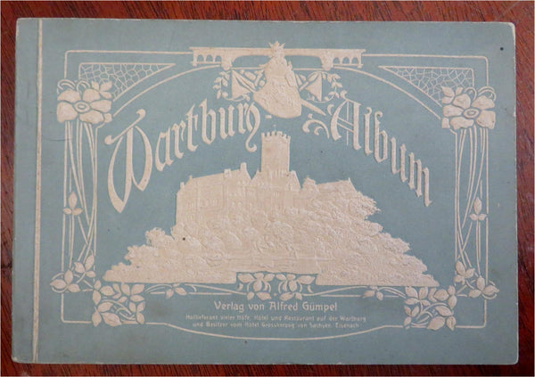 Wartburg Castle Germany c.1905 illustrated souvenir album embossed pictorial cvr