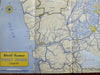 Puget Sound Washington Pacific Northwest c.1945 promotional tourist brochure map