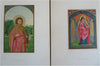 Catholic Saints & Biblical Scenes c. 1890 Chromolithographed print lot x 8