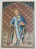 Catholic Saints & Biblical Scenes c. 1890 Chromolithographed print lot x 8