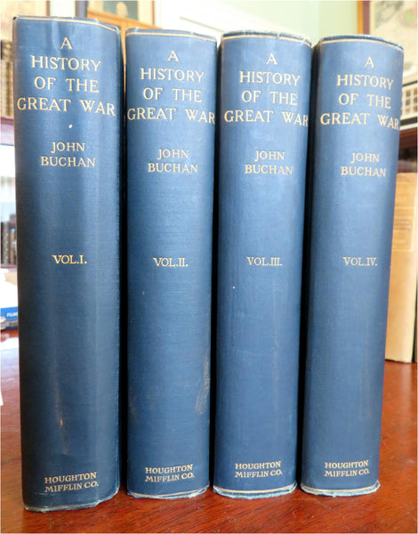 History of World War I John Buchan 4 vol. set illustrated w/ many maps 1922