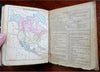Cornell's Geography School Atlas 1858 juvenile book w/ world hand color maps